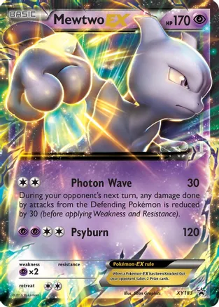 Mewtwo EX - XY183 (XY:PR) Promo - Heavy Play Holofoil