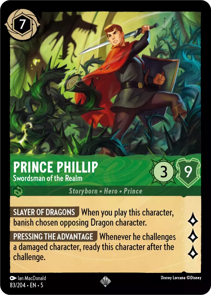 Prince Phillip - Swordsman of the Realm (Shimmering Skies 083/204) Super Rare - Near Mint