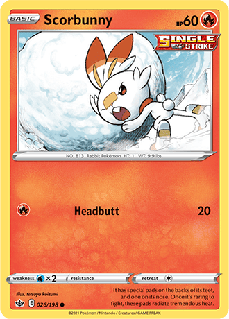 Scorbunny - 026/198 (SWSH06) Common - Near Mint