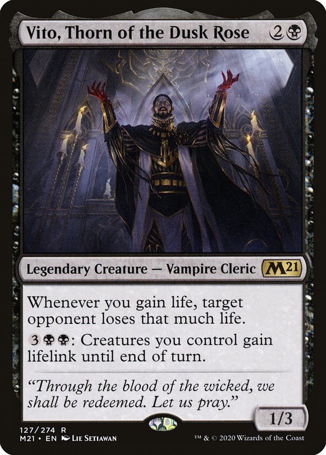 Vito, Thorn of the Dusk Rose (M21-R) Damaged
