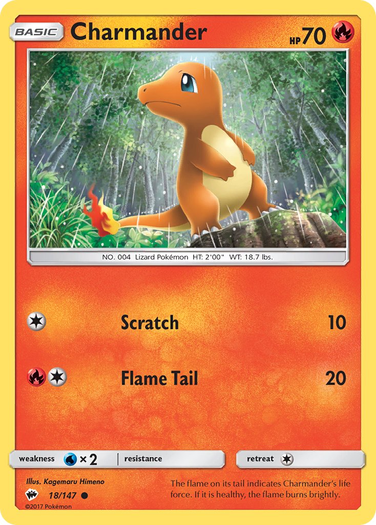 Charmander - 018/147 (SM:BUS) Common - Near Mint