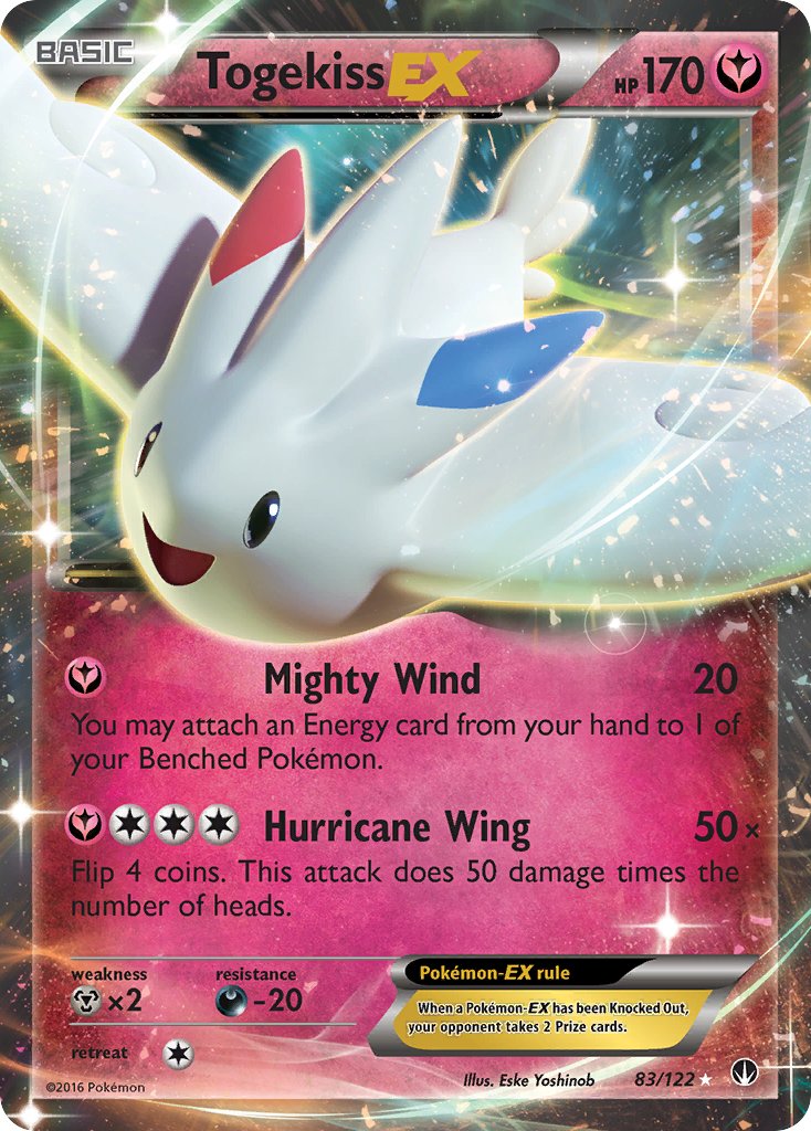 Togekiss EX - 083/122 (BKP) Ultra Rare - Near Mint Holofoil