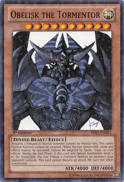 Obelisk the Tormentor (Starfoil) (BP01-EN021) Starfoil Rare - Near Mint 1st Edition