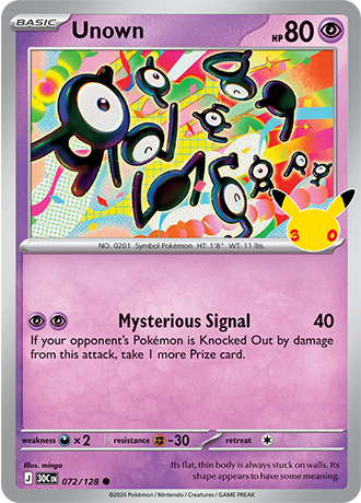 Unown - 072/128 (30C) Common