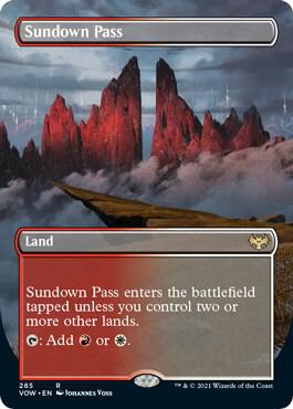 Sundown Pass [#285 Alternate Art Borderless] (VOW-R) Light Play