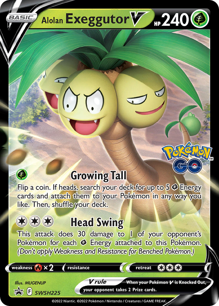 Alolan Exeggutor V - SWSH225 (SWSH:PR) Promo - Near Mint Holofoil