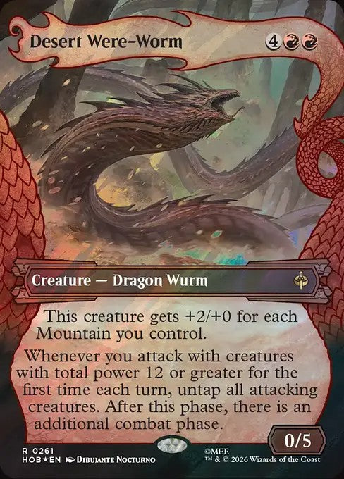 Desert Were-Worm [ #0261 Showcase Dragon Hoard Frame Surge Foil ] (HOB-R)