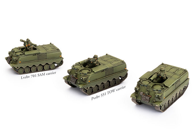 Flames of War: Team Yankee WW3: Swedish (TSWBX05) - Pvrbv 551 or Lvrbv 701 Platoon (x3)