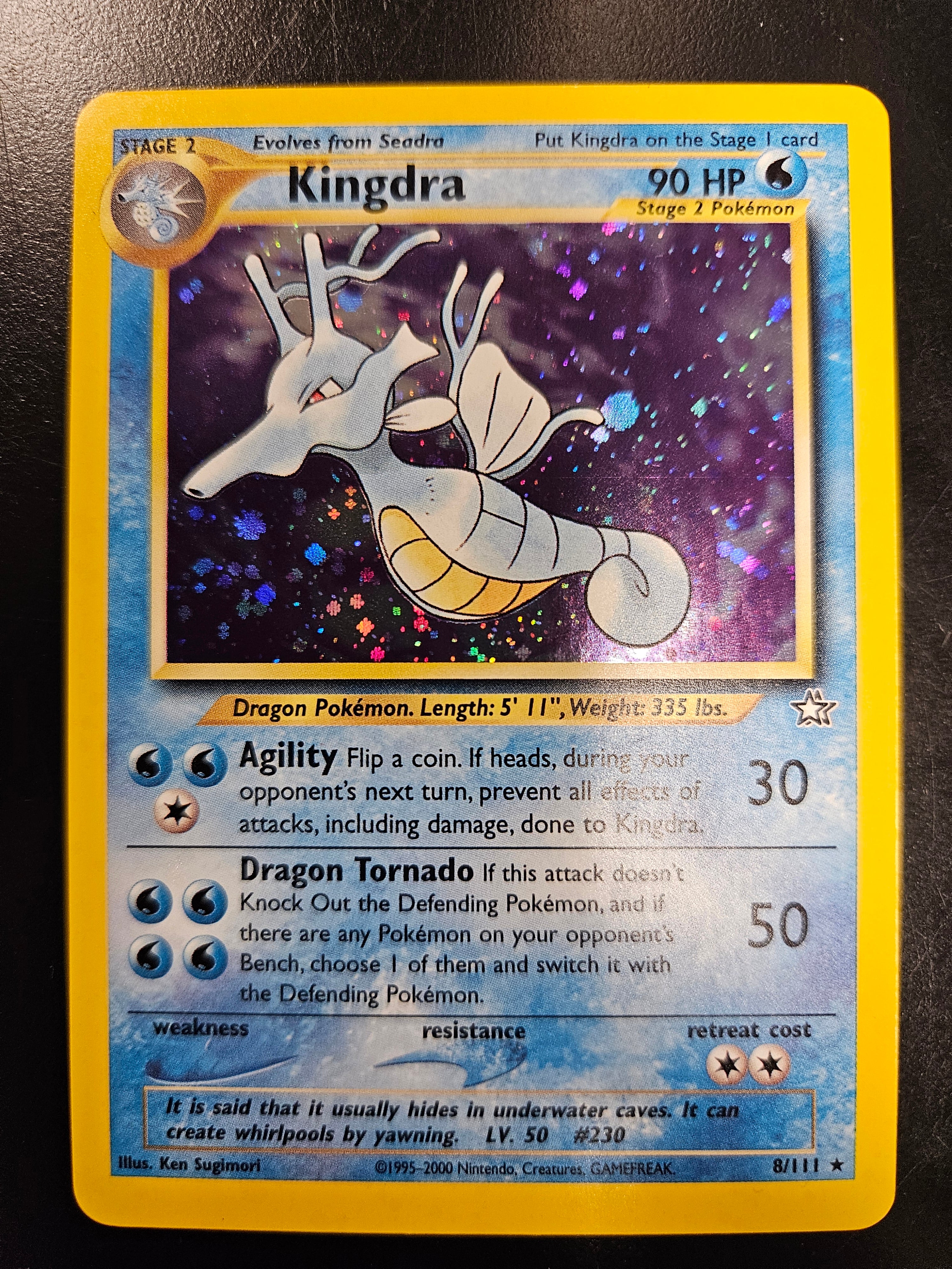 Kingdra 8/111 (N1) Holo Rare - Light Play Unlimited Holofoil