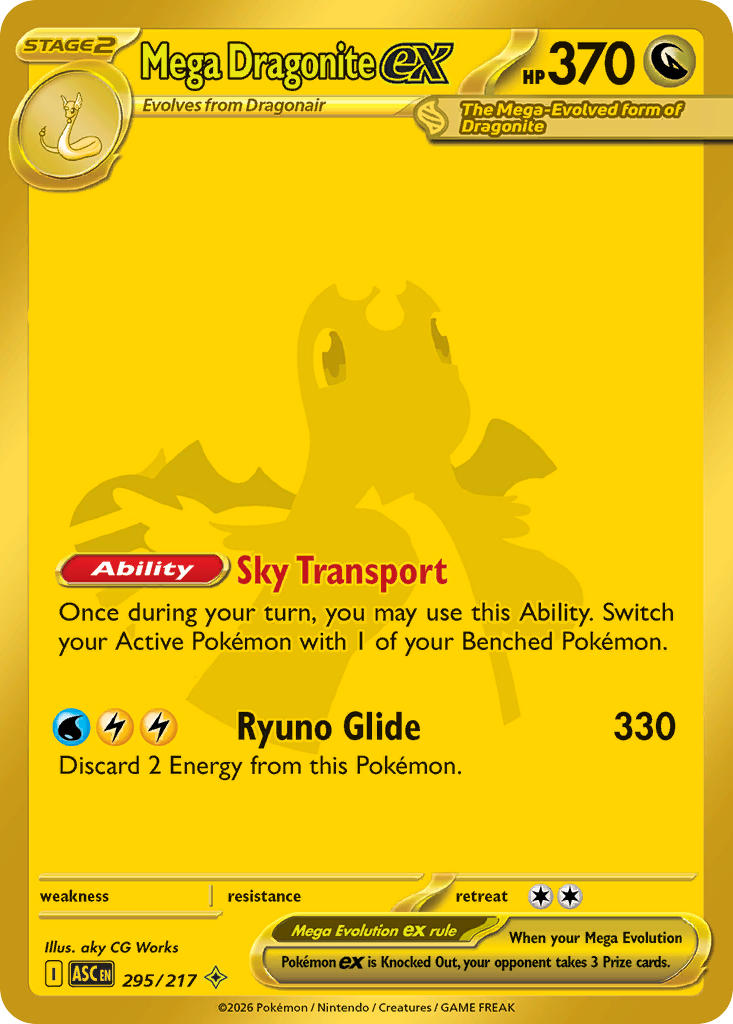 Mega Dragonite ex - 295/217 (ASC) Mega Hyper Rare