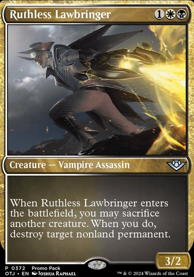 Ruthless Lawbringer [#0372 FNM Style] (OTJ-U-PP)