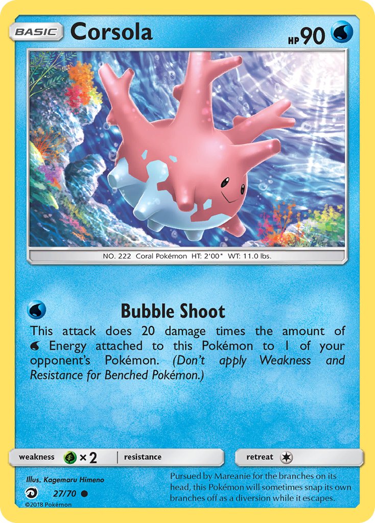 Corsola - 27/70 (DRM) Common - Near Mint