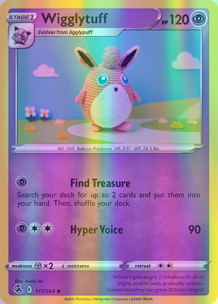 Wigglytuff - 111/264 (SWSH08) Uncommon - Near Mint Reverse Holofoil