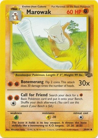 Marowak - 39/64 (JU) Uncommon - Near Mint Unlimited