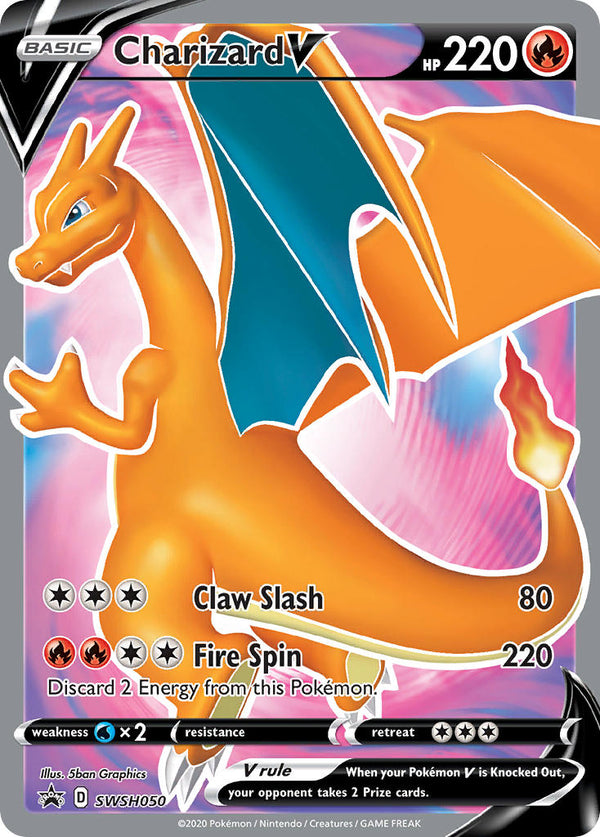 Charizard V - SWSH050 (SWSH:PR) Promo - Light Play Holofoil