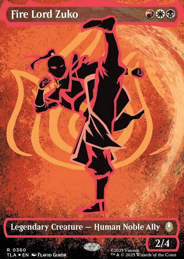 Fire Lord Zuko [ #0360 Borderless Neon Ink Foil ] (TLA-R)
