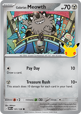 Galarian Meowth - 101/128 (30C) Common