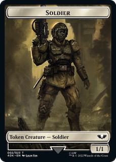Soldier // Space Marine Devastator Double-sided Token (40K-T)
