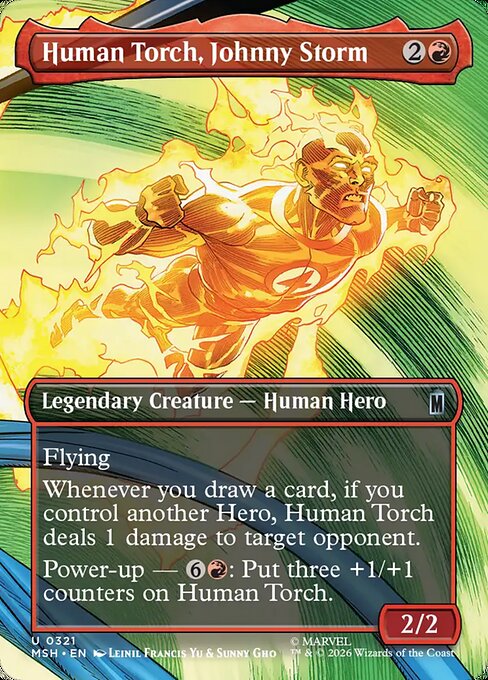 Human Torch, Johnny Storm [ #0321 Borderless Scene ] (MSH-U)