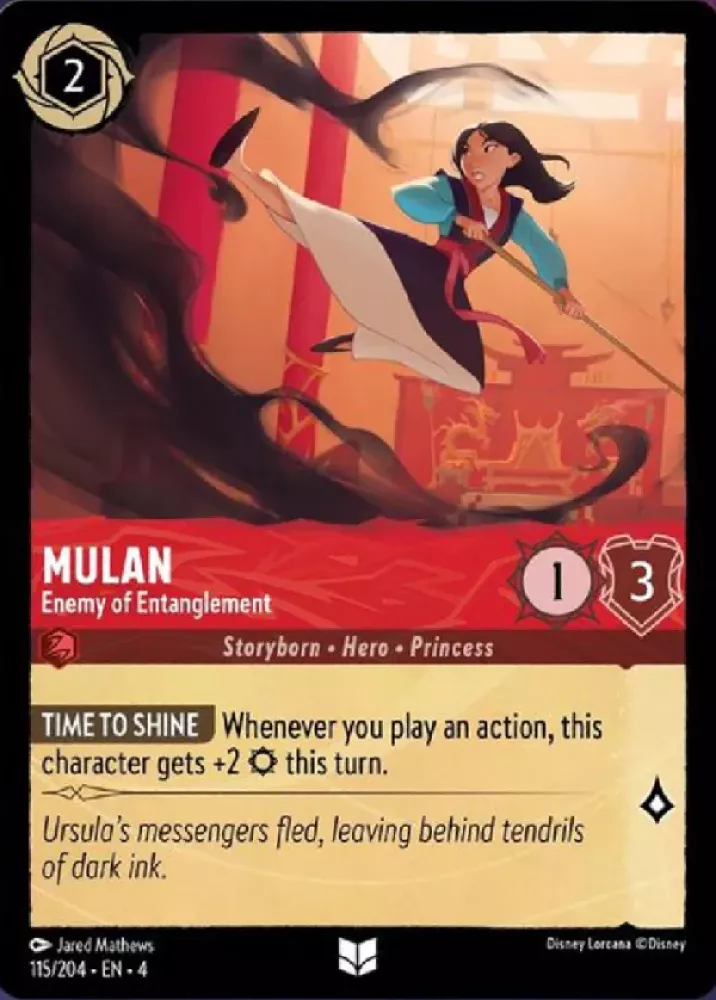 Mulan - Enemy of Entanglement (Ursula's Return 115/204) Uncommon - Near Mint