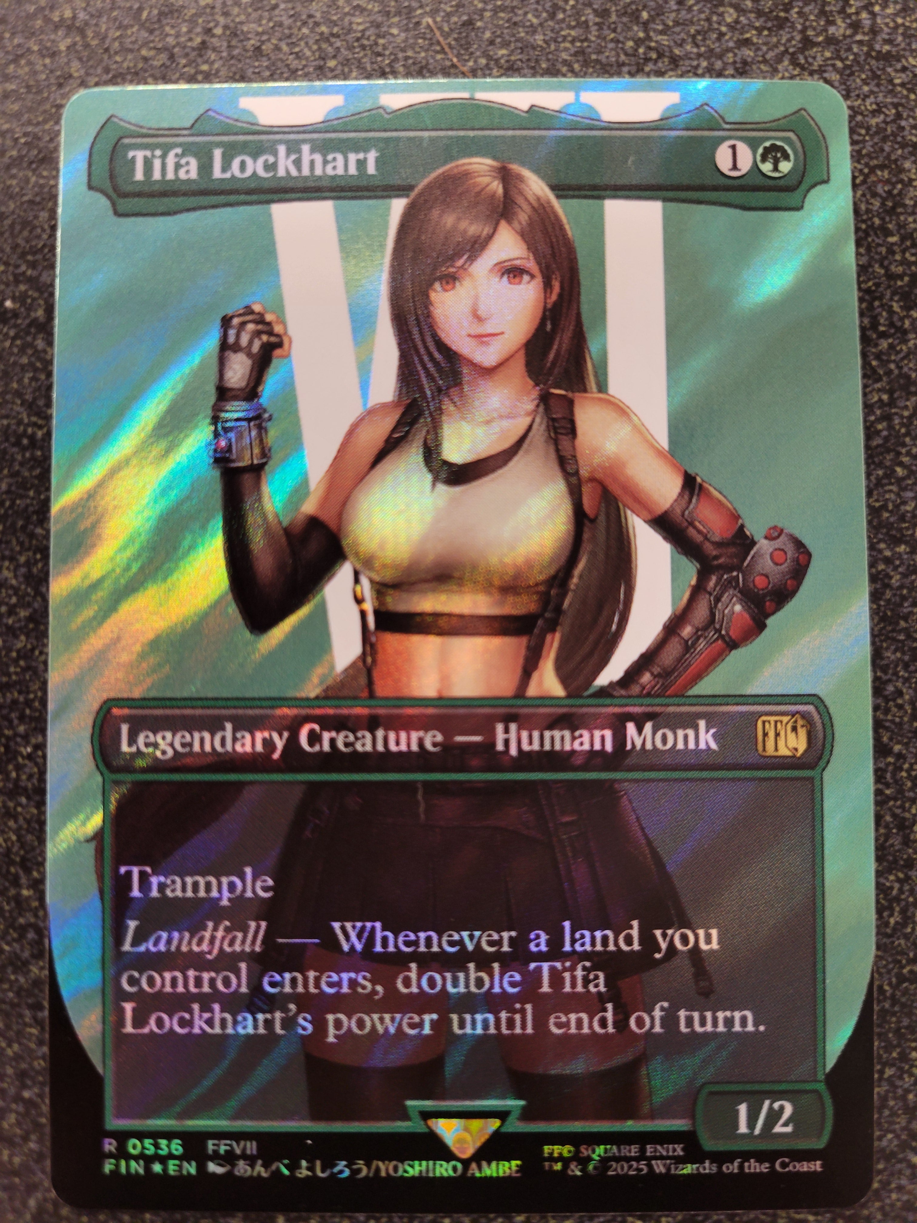 Tifa Lockhart [ #0536 Surge Foil Borderless Alternate Art ] (FIN-R) Foil Damaged (See Images/Notes)