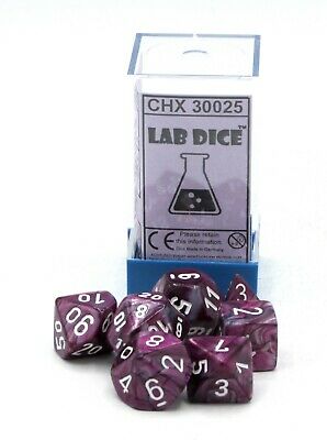 CHX30025: Lustrous - Poly Set Amethyst w/white (7)
