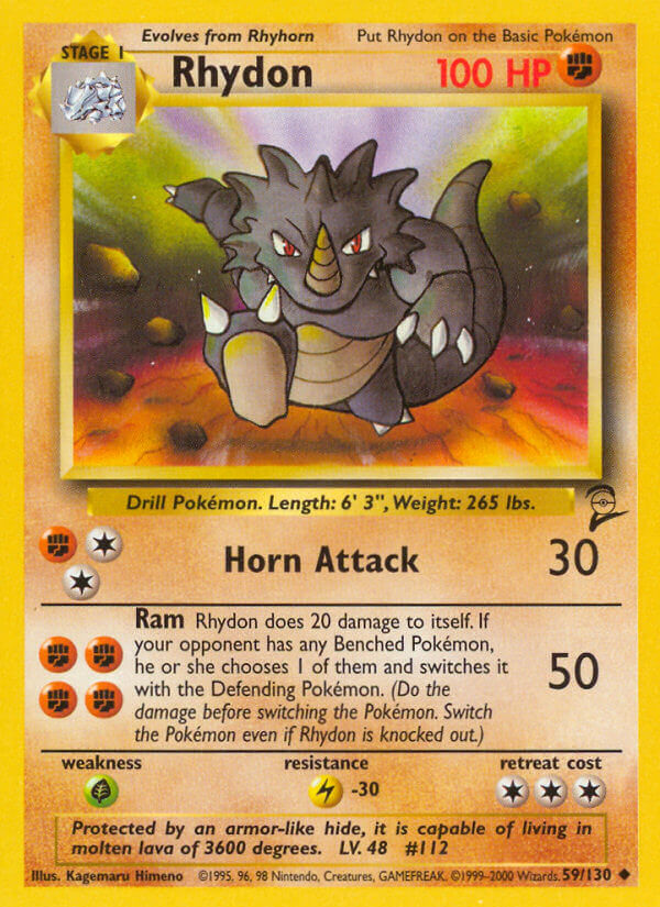 Rhydon - 059/130 (BS2) Uncommon - Near Mint