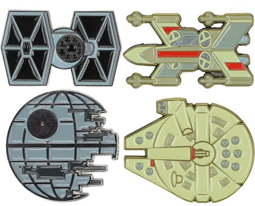 Star Wars Tie Fighter and Rebel X-Wing Lapel Pin Set