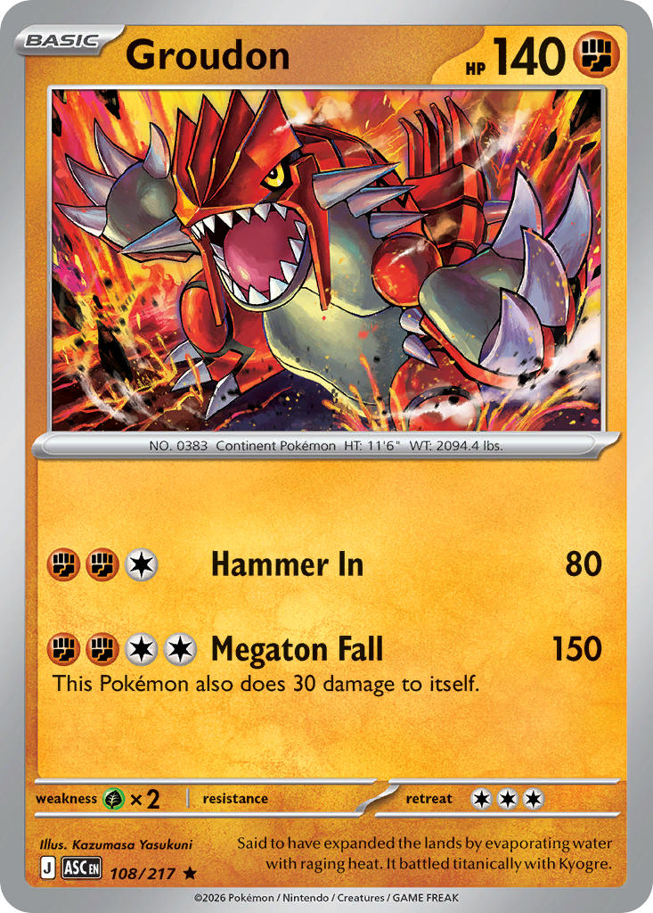 Groudon - 108/217 (ASC) Rare