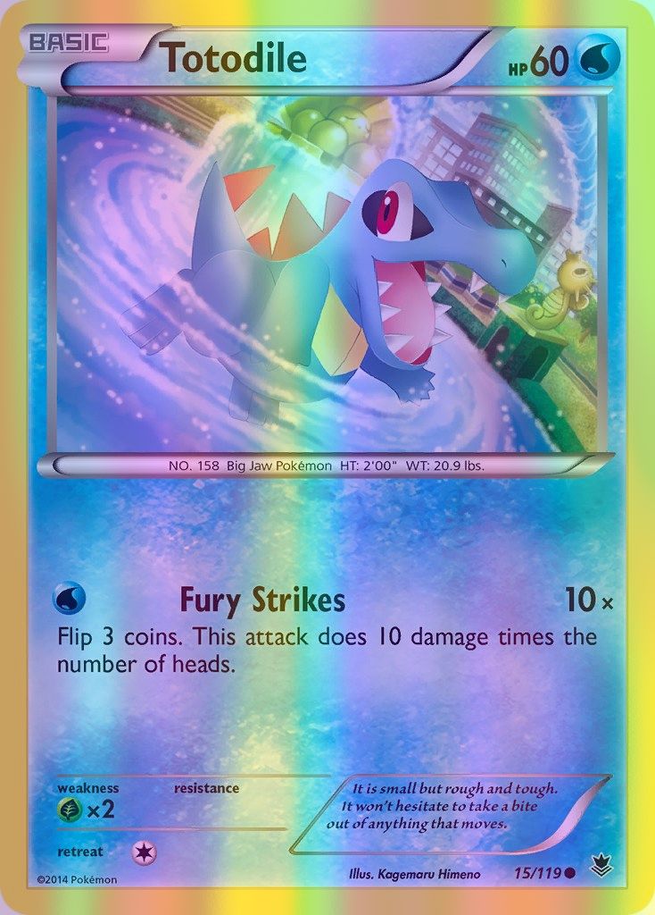 Totodile - 015/119 (PHF) Common - Near Mint Reverse Holofoil