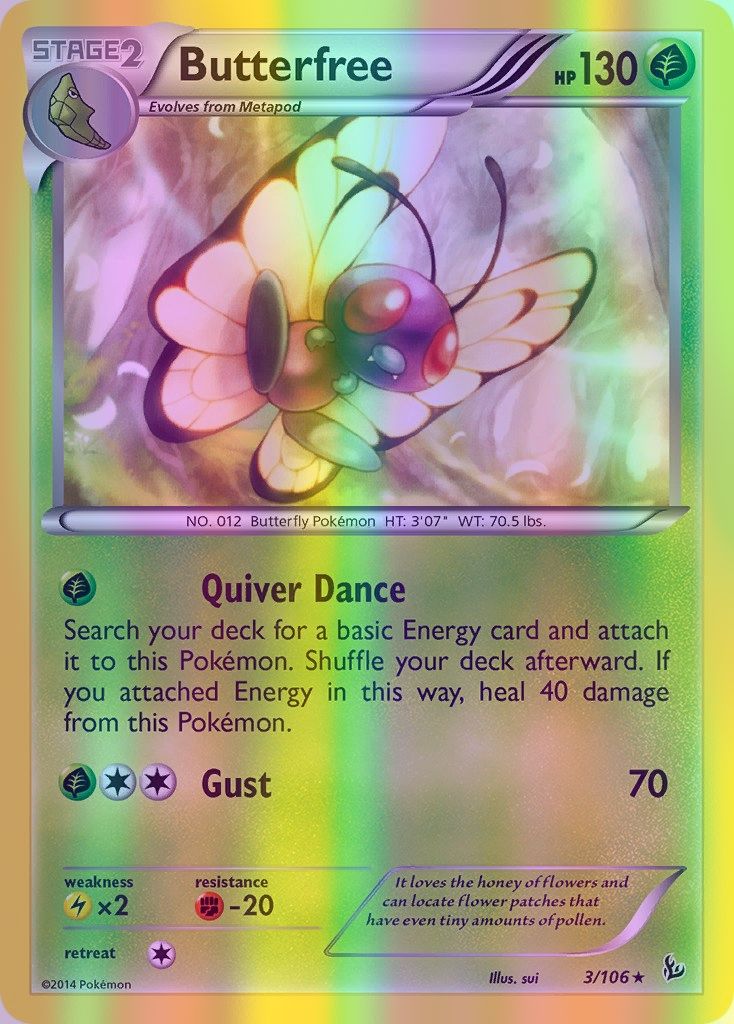 Butterfree - 003/106 (FLF) Rare - Near Mint Reverse Holofoil