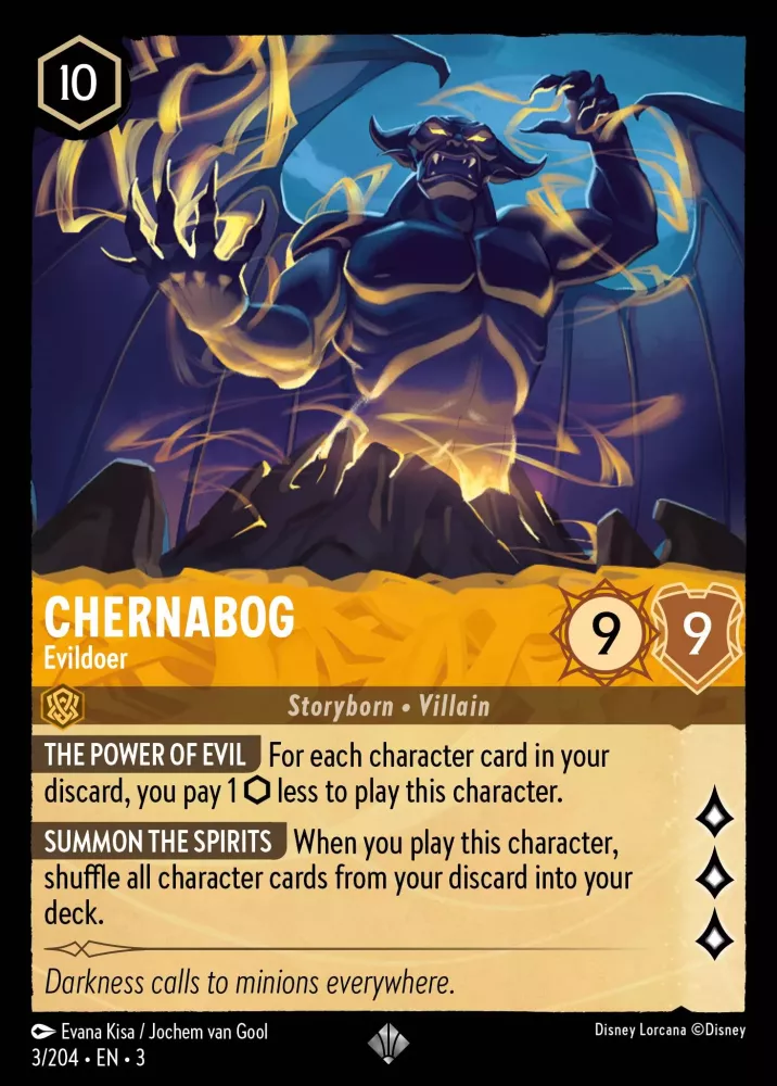 Chernabog - Evildoer (Into the Inklands 003/204) Super Rare - Near Mint