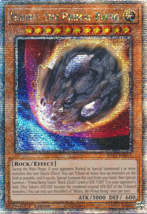 Nibiru, the Primal Being (RA01-EN015) Quarter Century Secret Rare - Near Mint 1st Edition