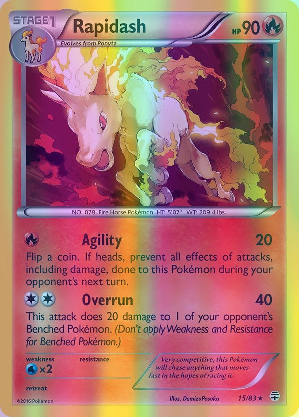 Rapidash - 015/083 (GEN) Rare - Near Mint Reverse Holofoil