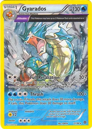 Gyarados - 021/098 (AOR) Holo Rare - Moderate Play Reverse Holofoil