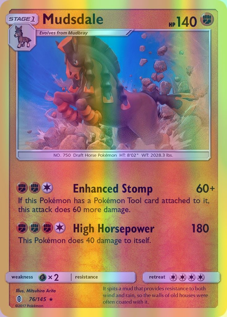 Mudsdale - 076/145 (SM:GRI) Holo Rare - Near Mint Reverse Holofoil