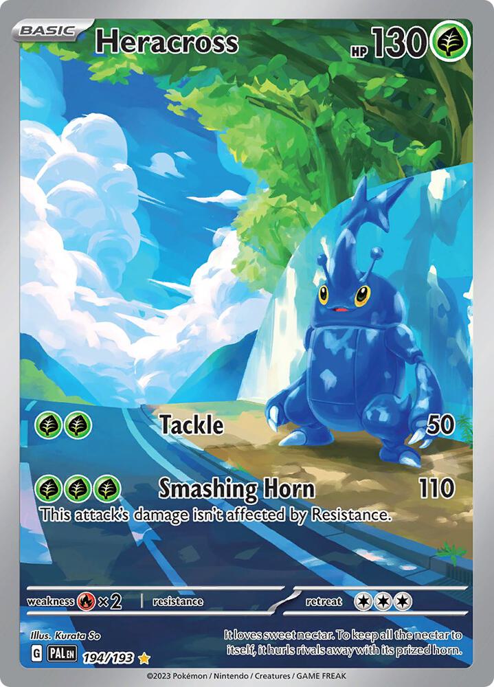Heracross - 194/193 (PAL) Illustration Rare - Light Play Holofoil