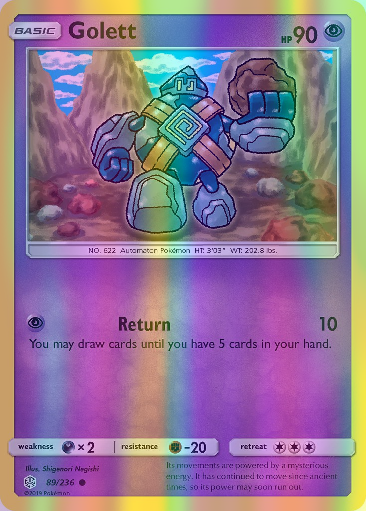 Golett - 089/236 (CEC) Common - Near Mint Reverse Holofoil