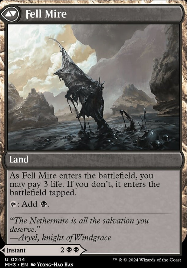 Fell the Profane // Fell Mire [#0244] (MH3-U-FOIL)