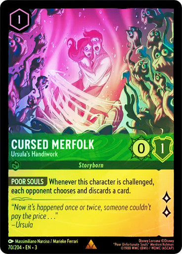 Cursed Merfolk - Ursula's Handiwork (Into the Inklands 070/204) Rare - Near Mint Cold Foil