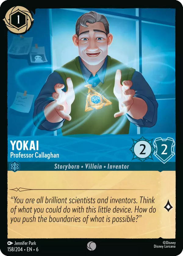 Yokai - Professor Callaghan (Azurite Sea 158/204) Common - Near Mint