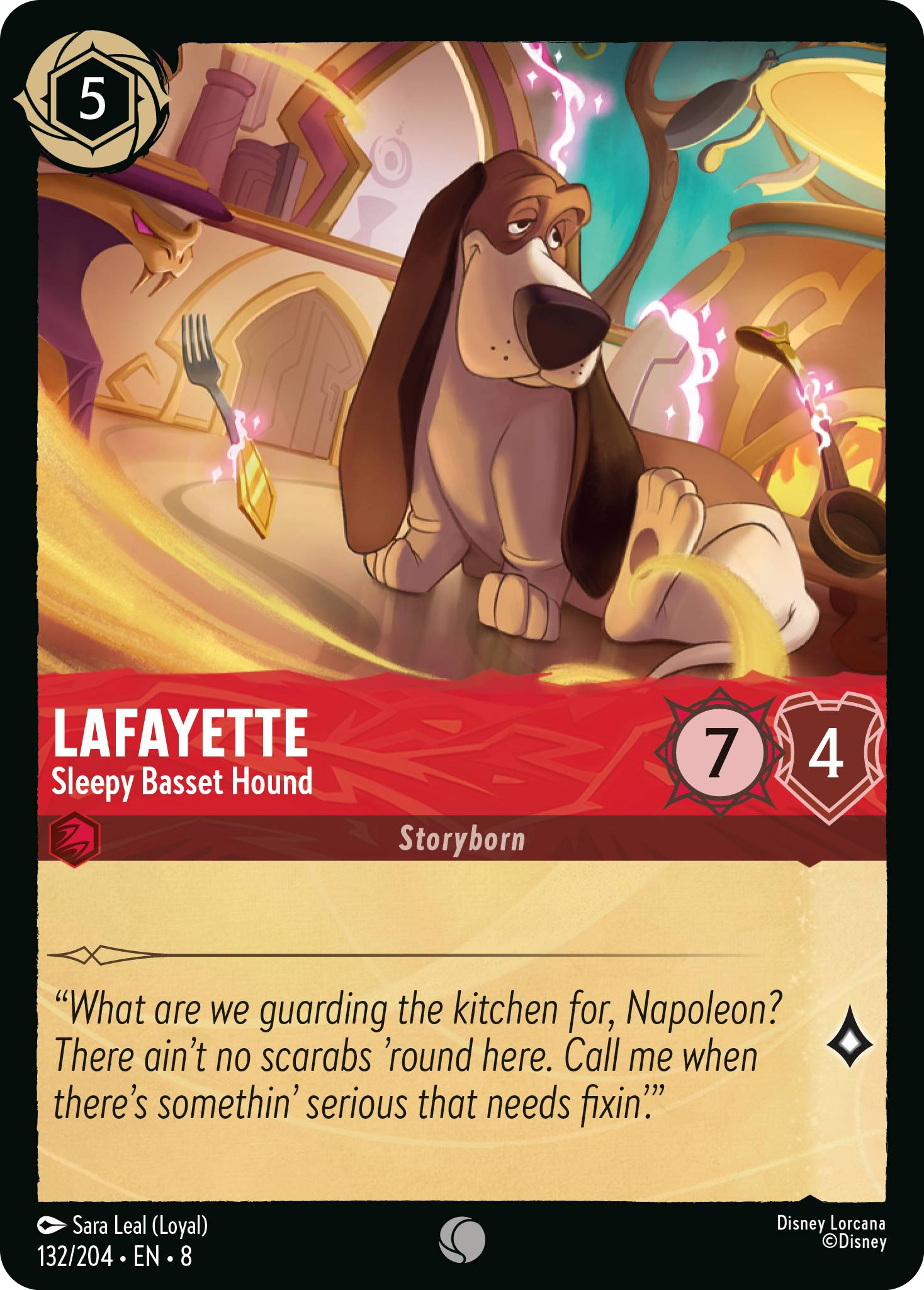 Lafayette - Sleepy Basset Hound (Reign of Jafar - 132/204 ) Common