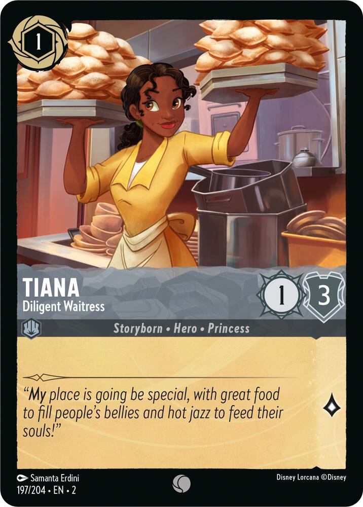 Tiana - Diligent Waitress (Rise of the Floodborn 197/204) Common - Near Mint Cold Foil