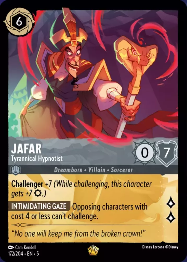 Jafar - Tyrannical Hypnotist (Shimmering Skies 172/204) Legendary - Near Mint