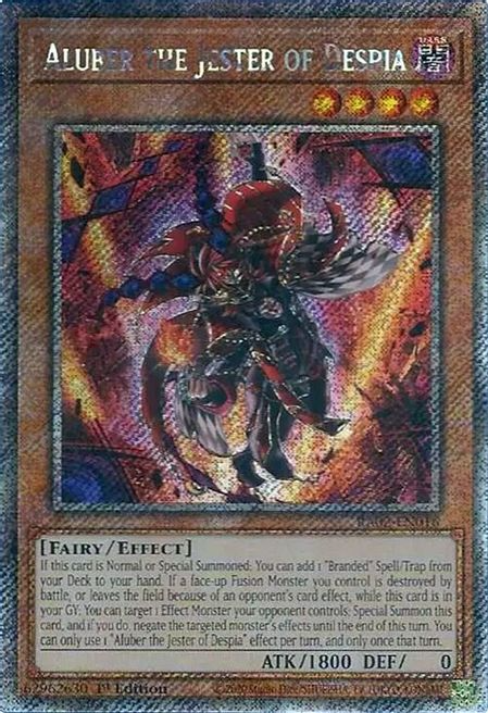 Aluber the Jester of Despia (RA02-EN016) Platinum Secret Rare - Near Mint 1st Edition