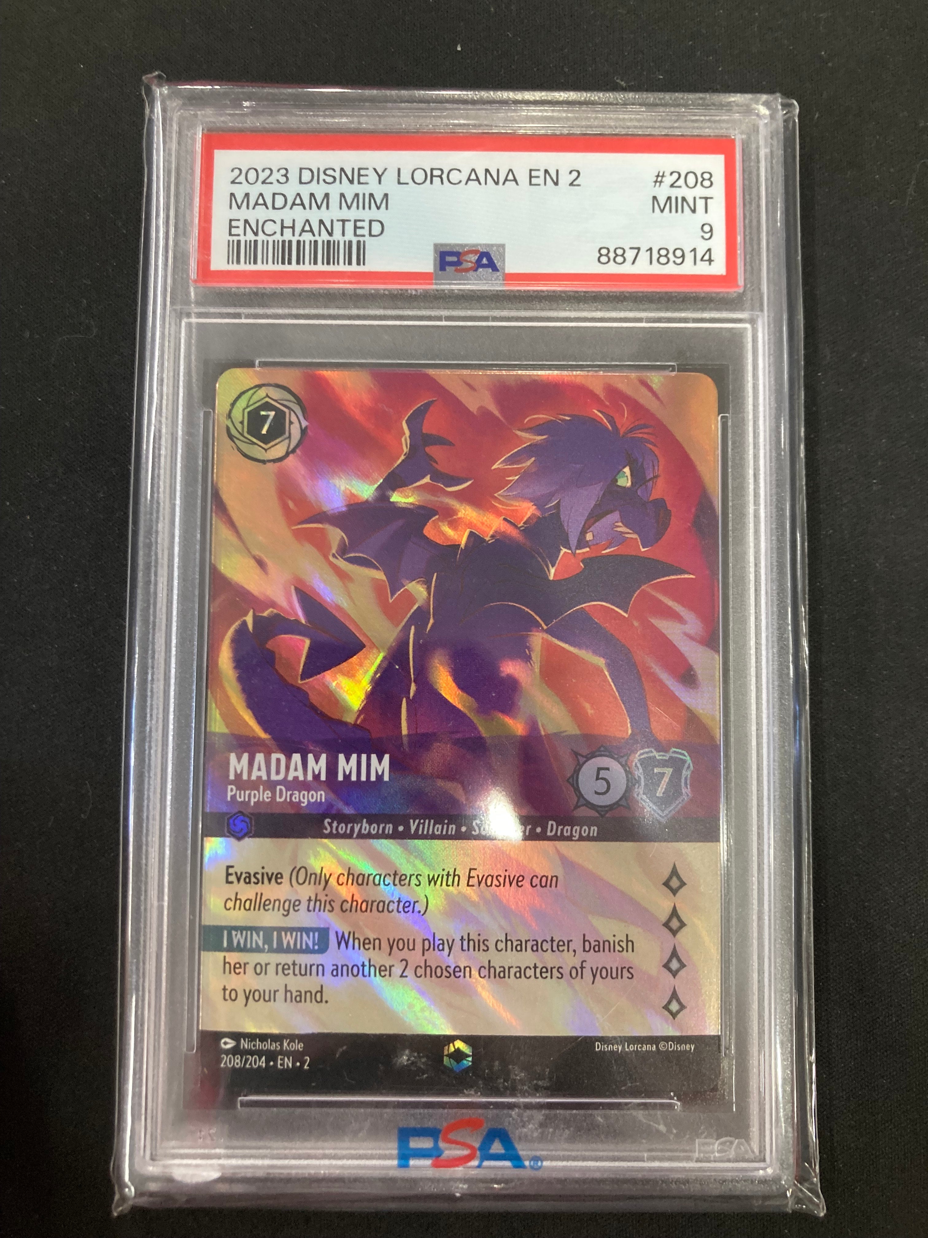 Madam Mim Purple Dragon Enchanted 208/204 EN 2 - Near Mint (Graded - PSA 9)