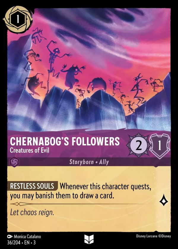 Chernabog's Followers - Creatures of Evil (Into the Inklands 036/204) Uncommon - Near Mint