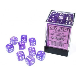 CHX27977: Borealis - 12mm D6 Purple/White (Luminary) (36)