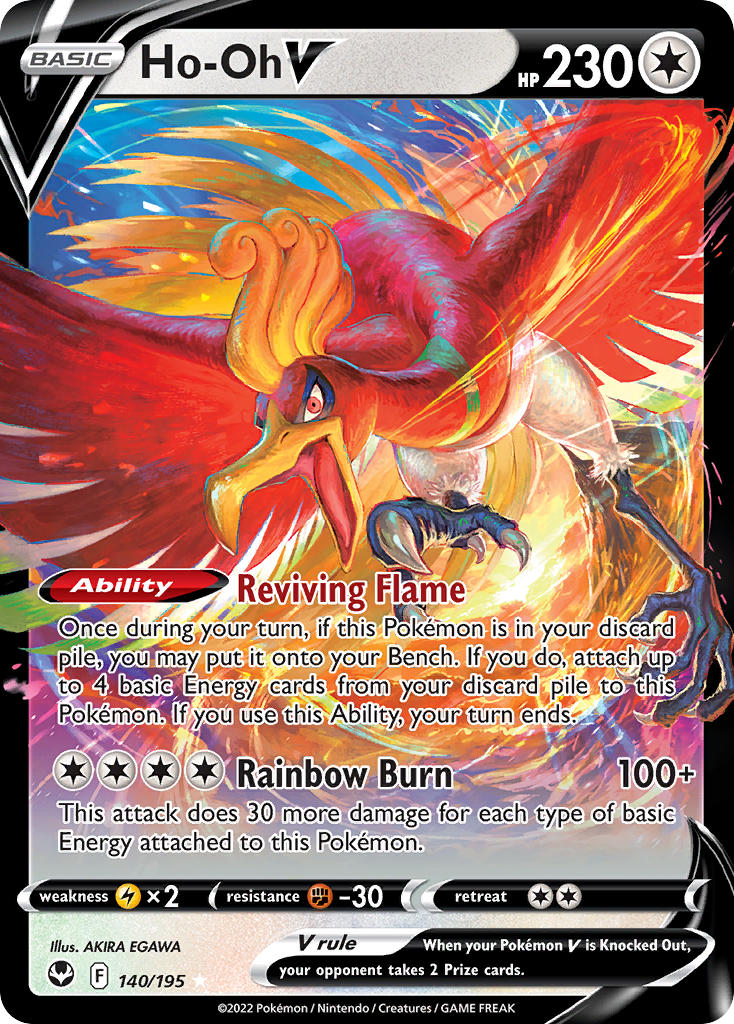 Ho-Oh V - 140/195 (SWSH12) Ultra Rare - Near Mint Holofoil