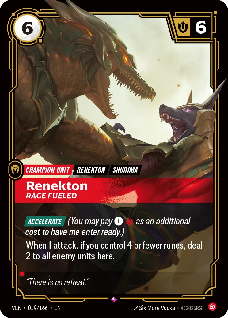 Renekton, Rage Fueled - 019/166 (VEN) Rare